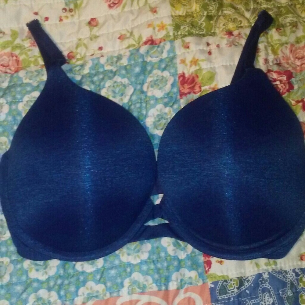 V.S. Perfect Shape 32DDD tri color blue with black